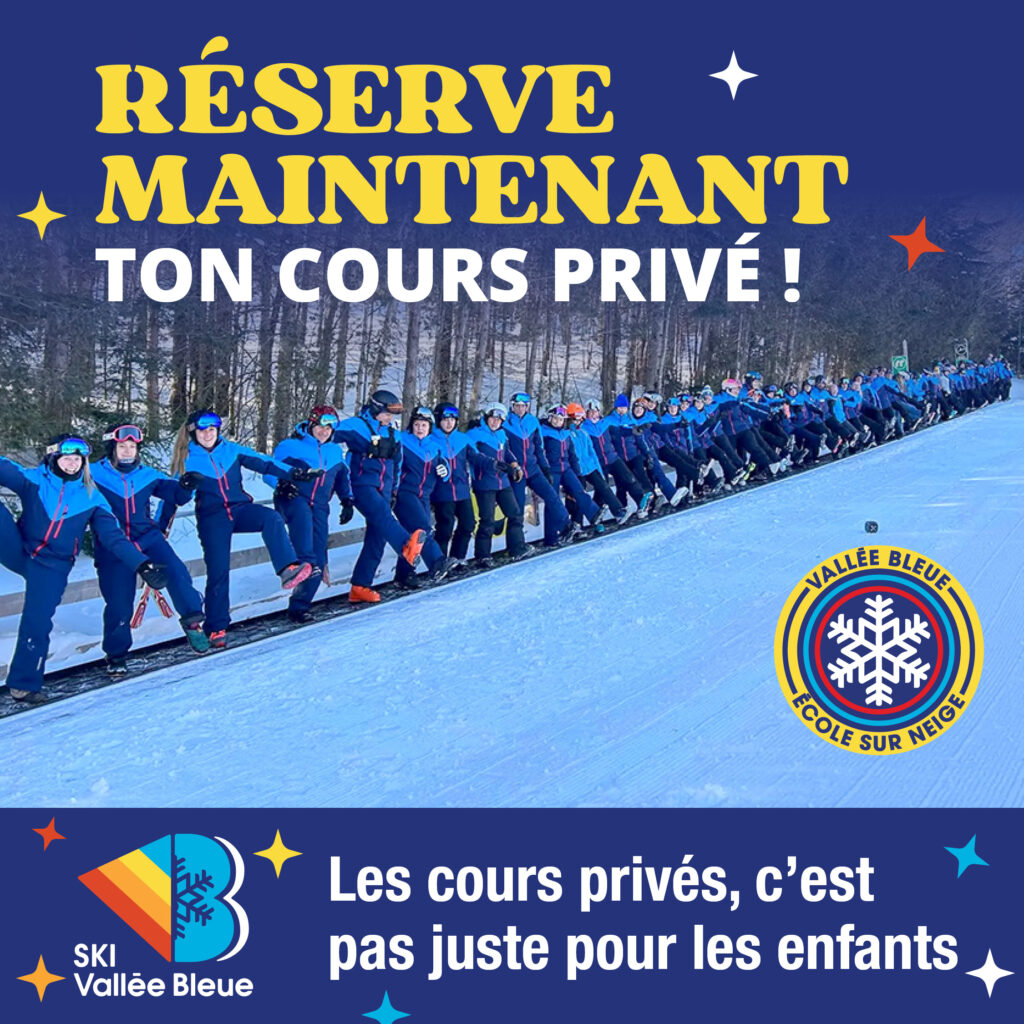 Les cours privés à Ski Vallée Bleue